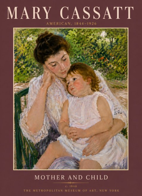 Mary Cassatt Mother and Child I No6 - Poszter