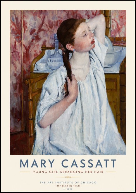 Mary Cassatt Young Girl Arranging Her Hair No5 - Poszter