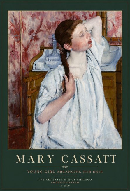 Mary Cassatt Young Girl Arranging Her Hair No6 - Poszter