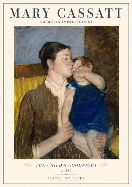 Mary Cassatt The Child's Goodnight No2 - Poszter