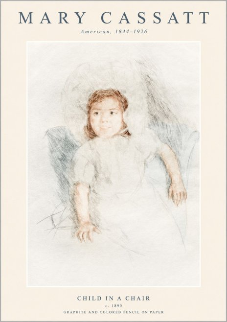 Mary Cassatt Child in a Chair No1 - Poszter