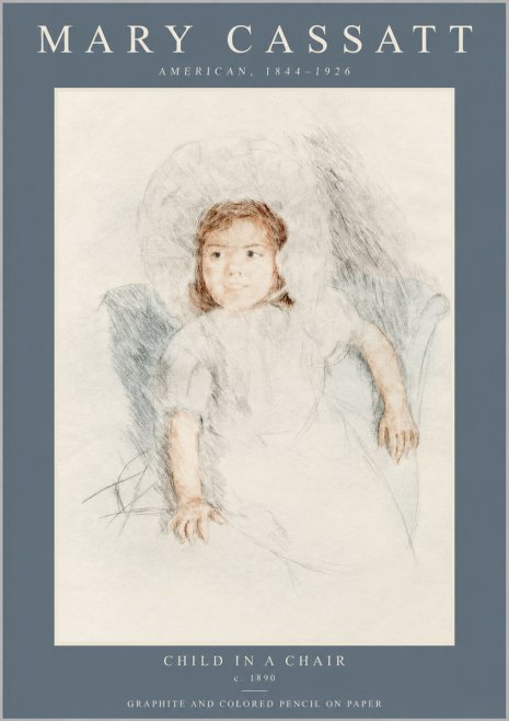 Mary Cassatt Child in a Chair No2 - Poszter