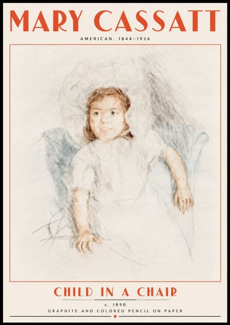 Mary Cassatt Child in a Chair No5 - Poszter