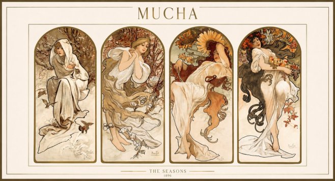 Mucha The Seasons No1 - Poszter