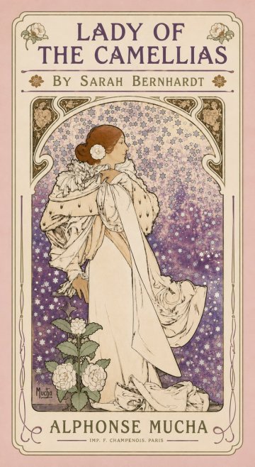 Mucha Lady of the Camellias No4 - Poszter
