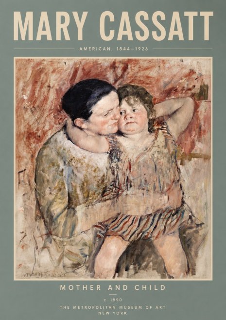 Mary Cassatt Mother and Child II No4 - Poszter