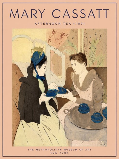 Mary Cassatt Afternoon Tea No3 - Poszter