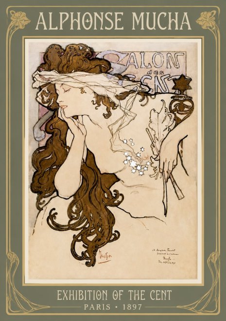 Mucha Salon Des Cent No3 - Poszter