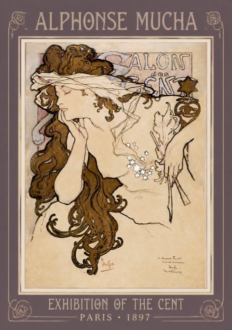 Mucha Salon Des Cent No5 - Poszter