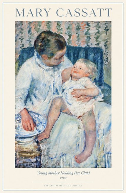 Mary Cassatt Young Mother Holding Her Child No1 - Poszter