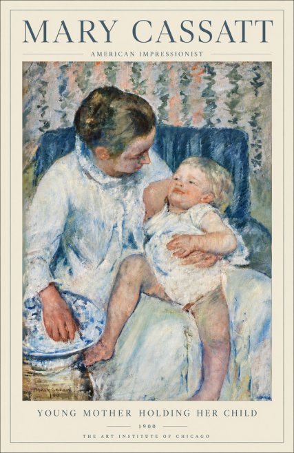 Mary Cassatt Young Mother Holding Her Child No4 - Poszter