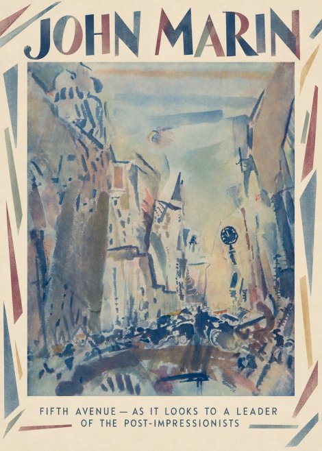 John Marin Fifth Avenue – as It Looks to a Leader of the Post-impressionists No1 - Poszter
