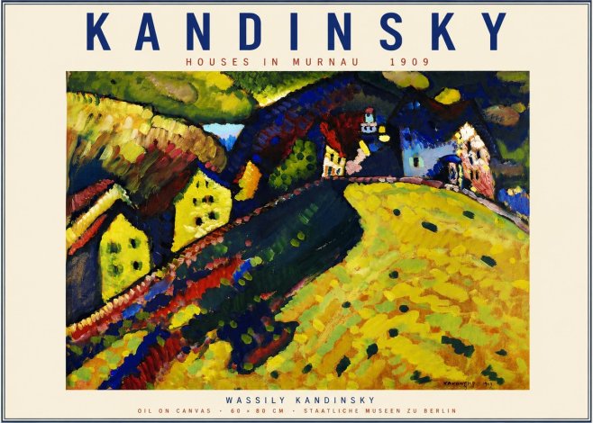 Kandinsky Houses in Murnau No2 - Poszter