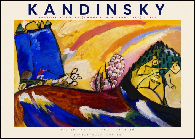 Kandinsky Improvisation 30 (Cannon in a Landscape) No3 - Poszter