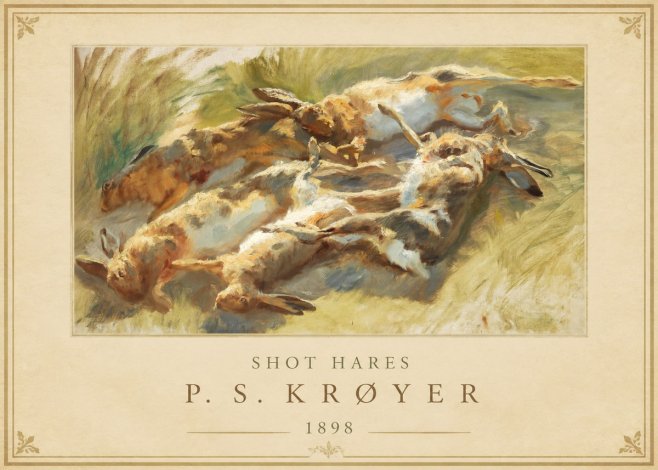 P.S. Krøyer Shot Hares No1 - Poszter