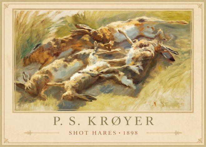 P.S. Krøyer Shot Hares No6 - Poszter