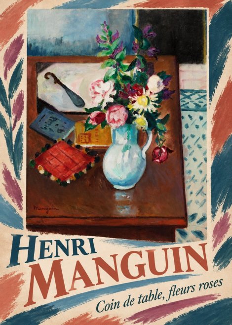Henri Manguin Coin De Table, Fleurs Roses No4 - Poszter