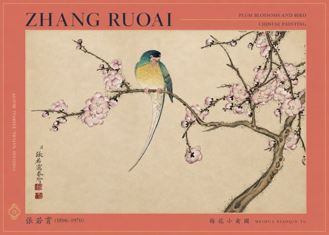Zhang Ruoai Plum Blossoms and Bird No2 - Poszter
