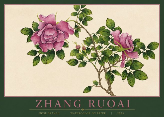 Zhang Ruoai Rose Branch No2 - Poszter