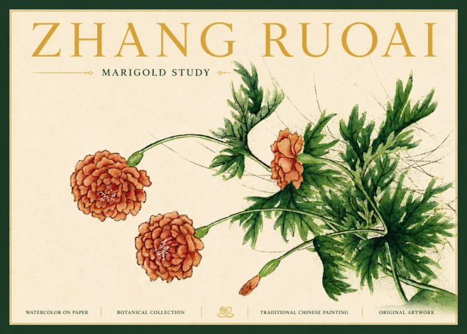 Zhang Ruoai Marigold Study No6 - Poszter