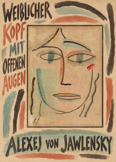 Alexej von Jawlensky Weiblicher Kopf Mit Offenen Augen No4 - Poszter