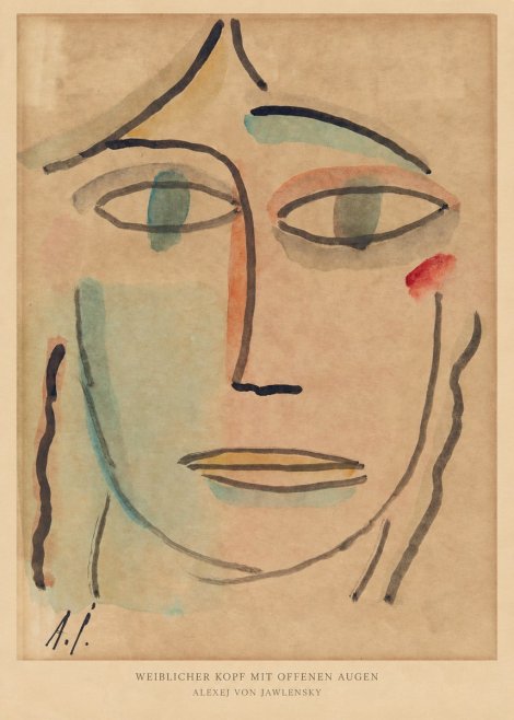 Alexej von Jawlensky Weiblicher Kopf Mit Offenen Augen No5 - Poszter