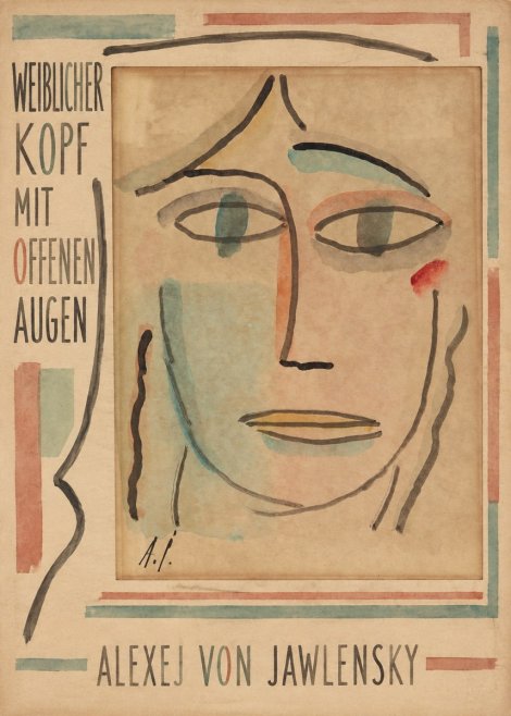 Alexej von Jawlensky Weiblicher Kopf Mit Offenen Augen No6 - Poszter