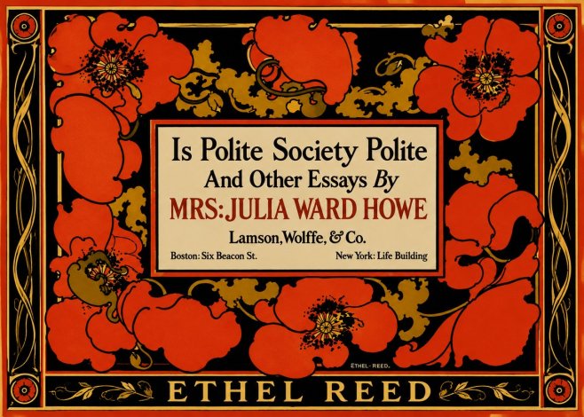 Ethel Reed Is Polite Society Polite and Other Essays by Mrs·julia Ward Howe No4 - Poszter
