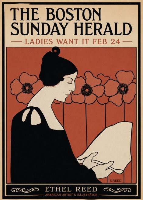 Ethel Reed The Boston Sunday Herald - Ladies Want It Feb 24 No3 - Poszter