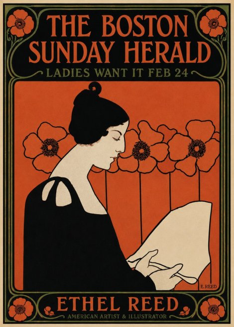 Ethel Reed The Boston Sunday Herald - Ladies Want It Feb 24 No5 - Poszter