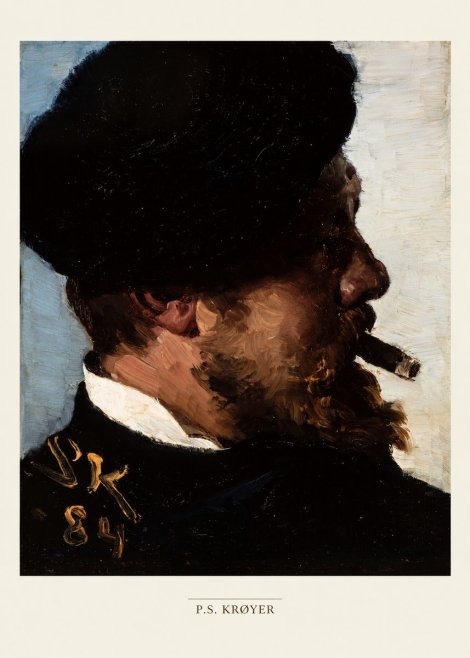 P.S. Krøyer Self-portrait with Cigar I No5 - Poszter
