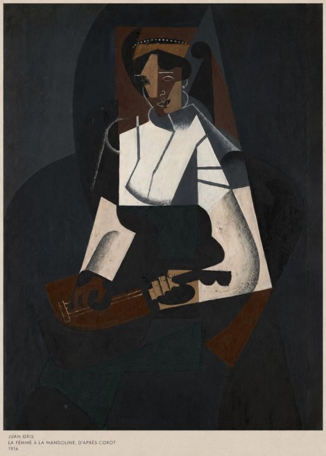 Juan Gris La Femme À La Mandoline, D'après Corot No5 - Poszter