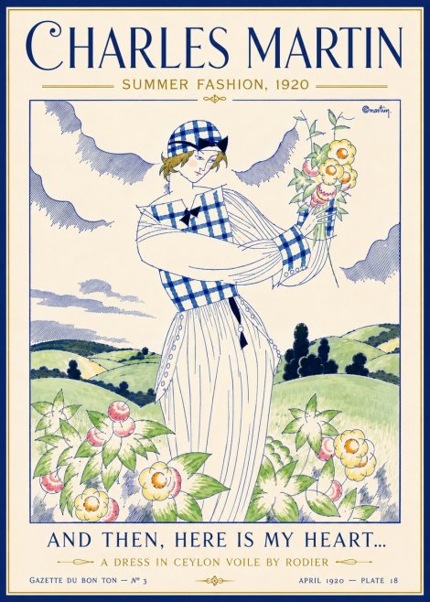 Charles Martin And Then, Here Is My Heart... Summer Dress in Ceylon Voile by Rodier No6 - Poszter