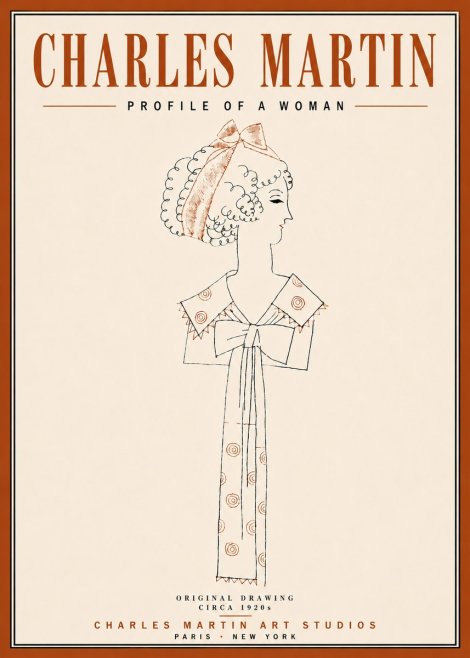 Charles Martin Profile of a Woman No5 - Poszter