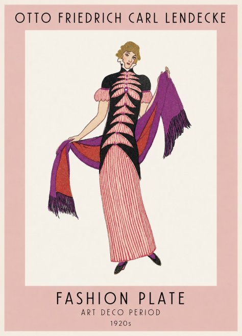 Otto Friedrich Carl Lendecke Fashion Plate I No1 - Poszter