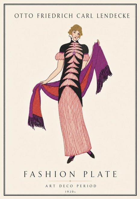 Otto Friedrich Carl Lendecke Fashion Plate I No2 - Poszter