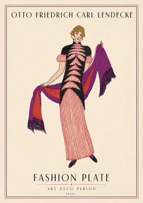 Otto Friedrich Carl Lendecke Fashion Plate I No4 - Poszter