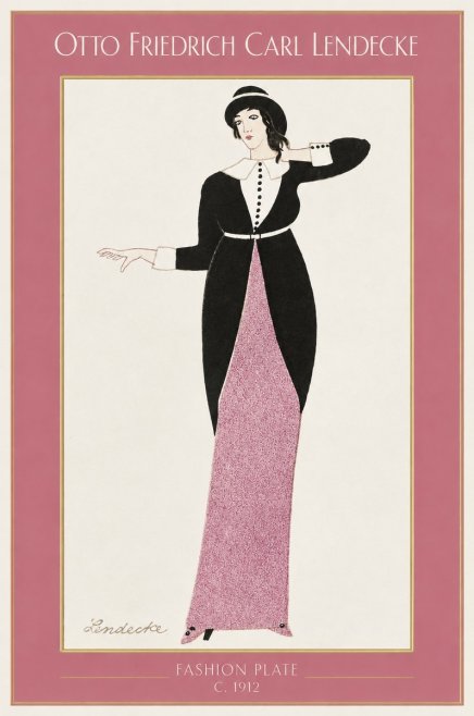 Otto Friedrich Carl Lendecke Fashion Plate II No1 - Poszter
