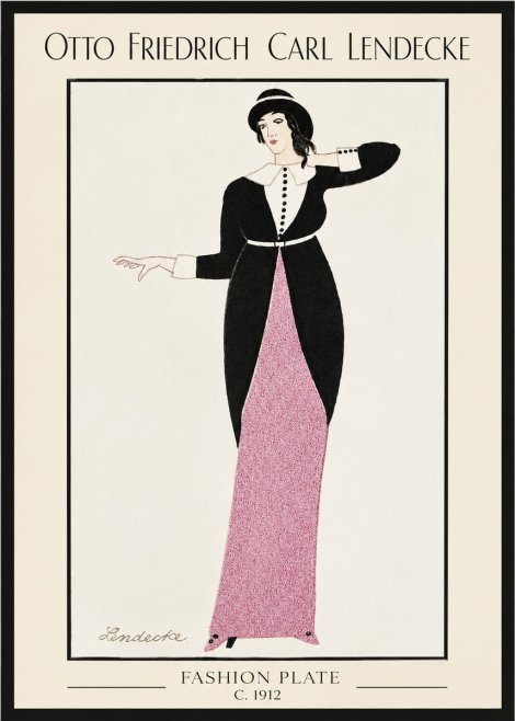 Otto Friedrich Carl Lendecke Fashion Plate II No2 - Poszter
