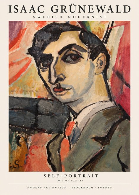 Isaac Grünewald Woman in Interior No6 - Poszter