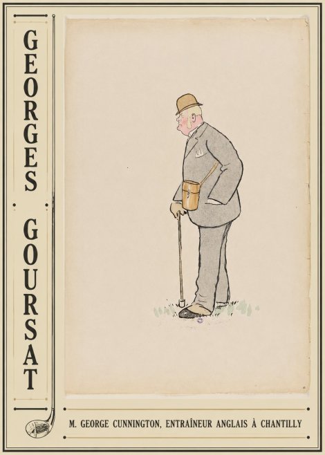 Georges Goursat M. George Cunnington, Entraîneur Anglais À Chantilly No2 - Poszter