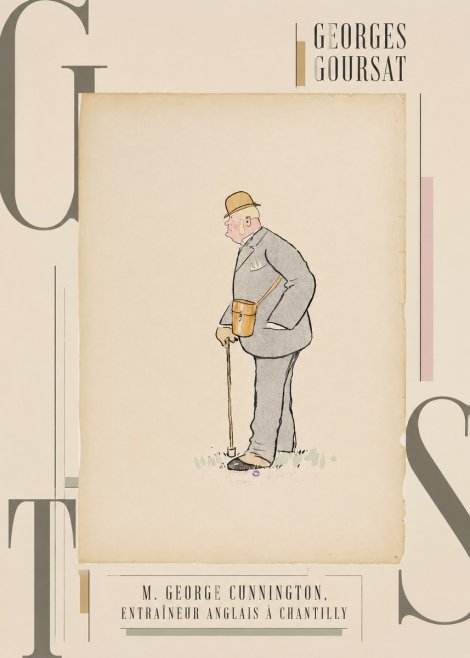 Georges Goursat M. George Cunnington, Entraîneur Anglais À Chantilly No3 - Poszter