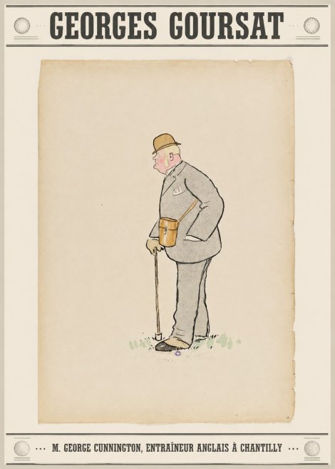 Georges Goursat M. George Cunnington, Entraîneur Anglais À Chantilly No5 - Poszter