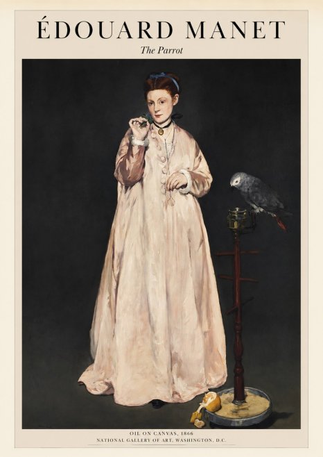 Édouard Manet The Parrot No1 - Poszter