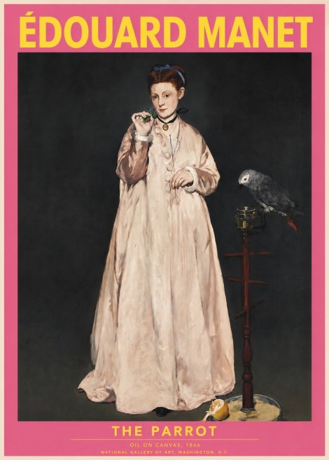 Édouard Manet The Parrot No2 - Poszter