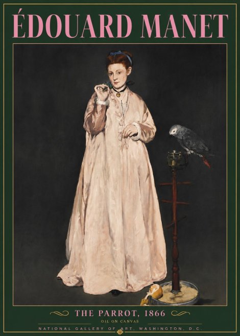 Édouard Manet The Parrot No5 - Poszter