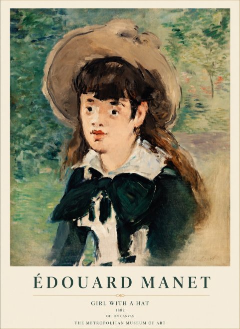 Édouard Manet Girl with a Hat No1 - Poszter