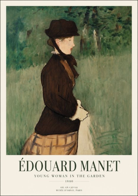 Édouard Manet Young Woman in the Garden No1 - Poszter