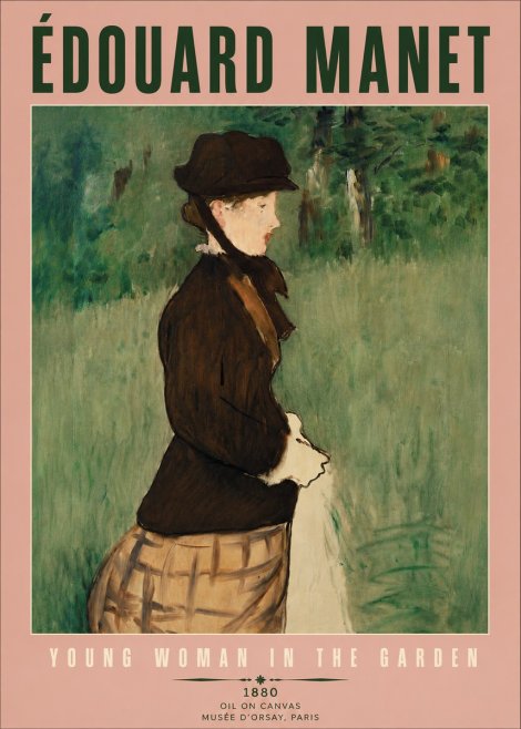 Édouard Manet Young Woman in the Garden No4 - Poszter