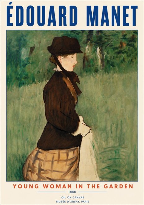 Édouard Manet Young Woman in the Garden No6 - Poszter